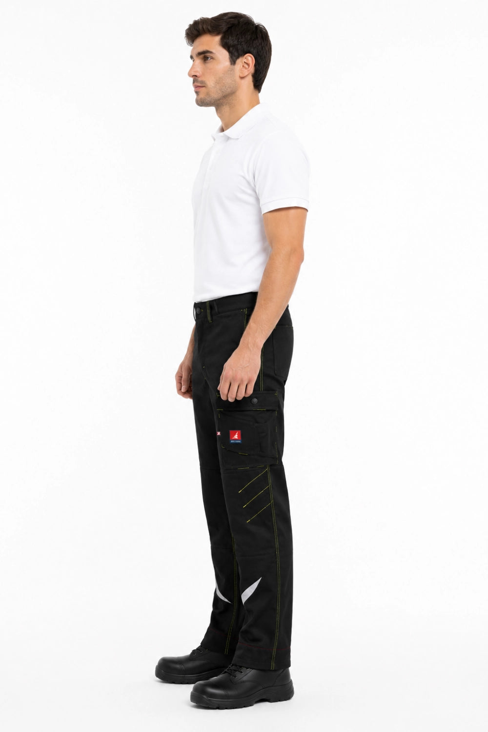 Industrial Workwear Trouser with Reflective Accents & Multi-Pocket Utility Design ATACAMA