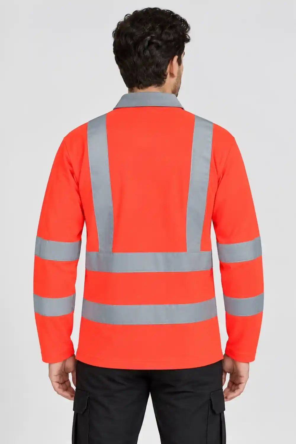 ATACAMA High Visibility Safety Polo T-Shirt with Reflective Tape - Short Sleeve, Orange ATACAMA