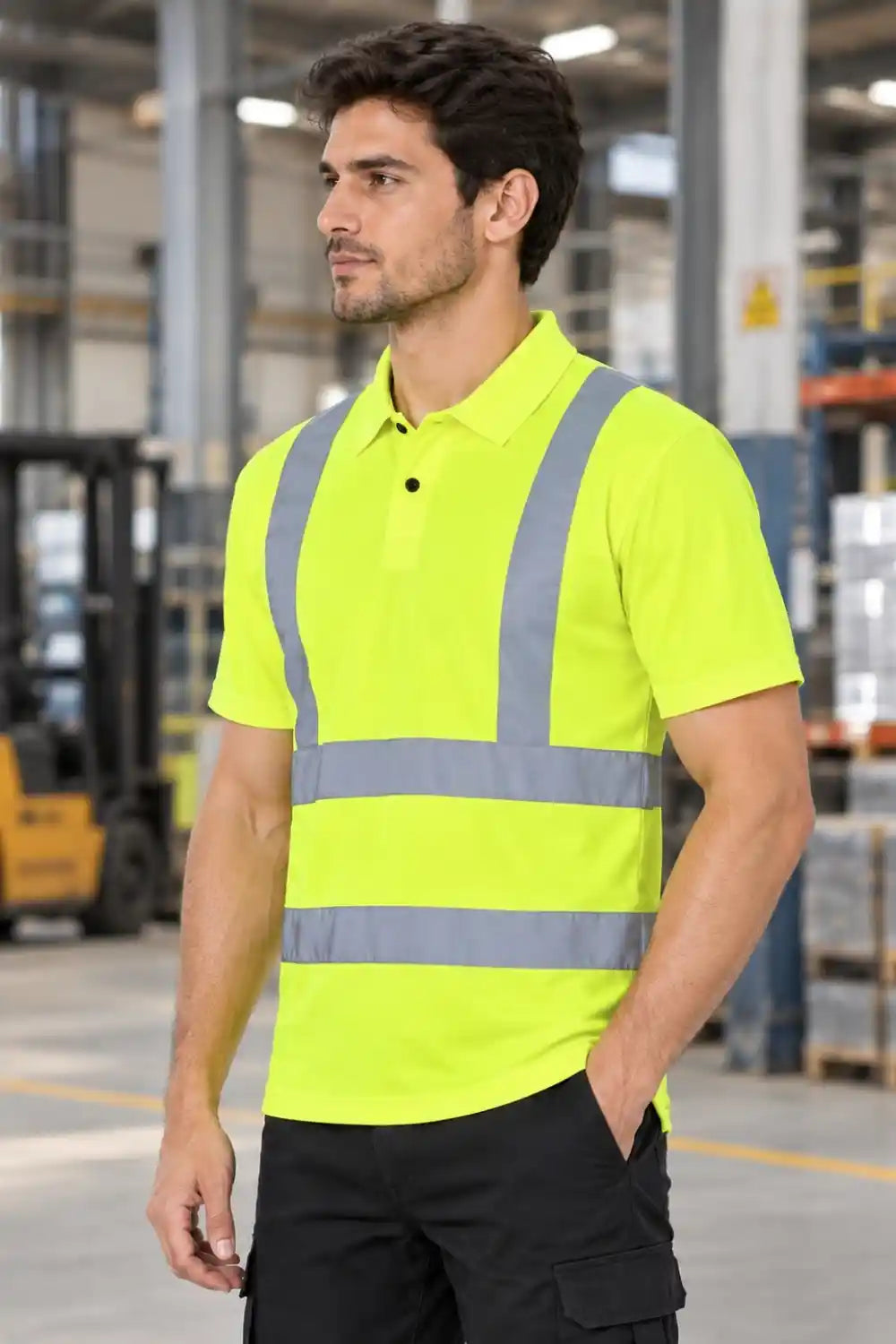 ATACAMA High Visibility Safety Polo T-Shirt with Reflective Tape - Short Sleeve, Tendershot ATACAMA