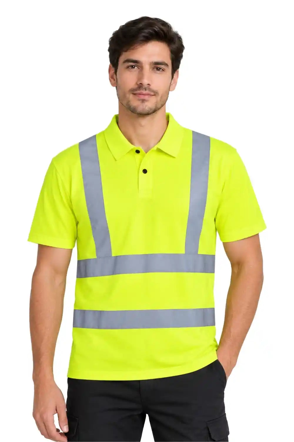 ATACAMA High Visibility Safety Polo T-Shirt with Reflective Tape - Short Sleeve, Tendershot ATACAMA