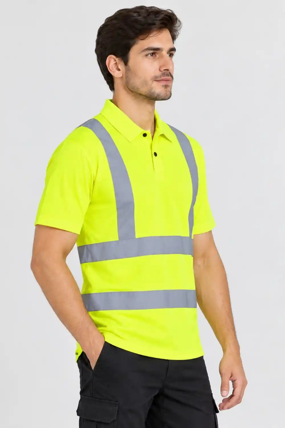 ATACAMA High Visibility Safety Polo T-Shirt with Reflective Tape - Short Sleeve, Tendershot ATACAMA