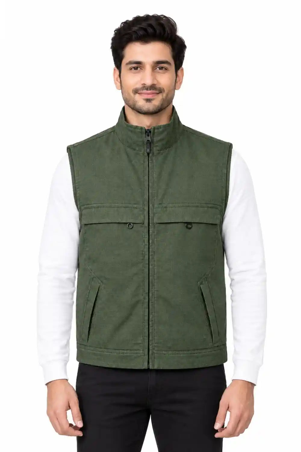 Aspen Safari Vest Charcoal Grey – Industrial Workwear Vest, Rib Stop Fabric ATACAMA