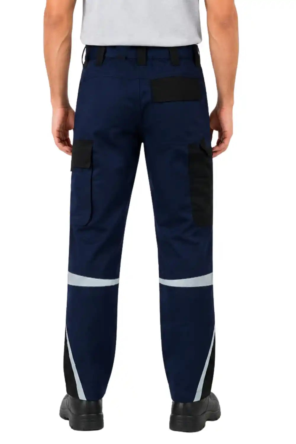 Rugged Soft Feel Premium Midnight Blue Industrial Work Trouser with Reflective Details Atacama