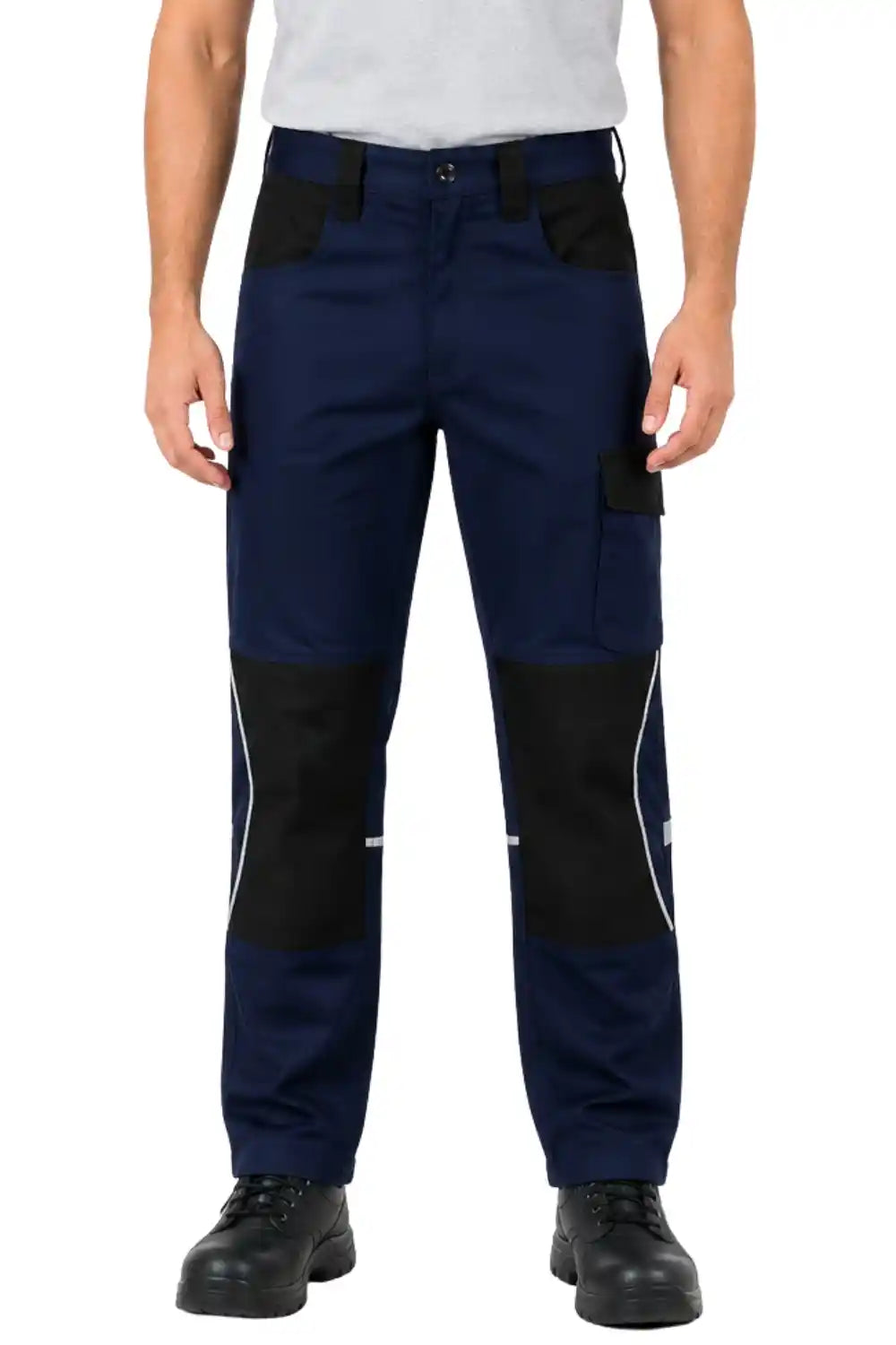 Rugged Soft Feel Premium Midnight Blue Industrial Work Trouser with Reflective Details Atacama