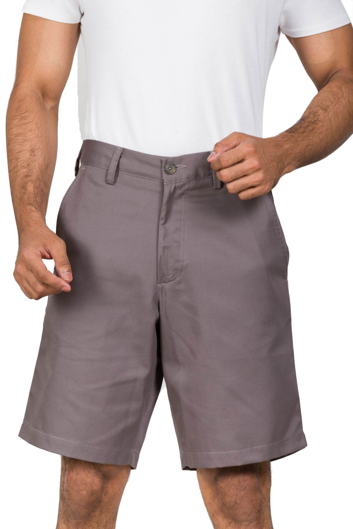 Comfort fit Cotton Blend Ebony Shorts