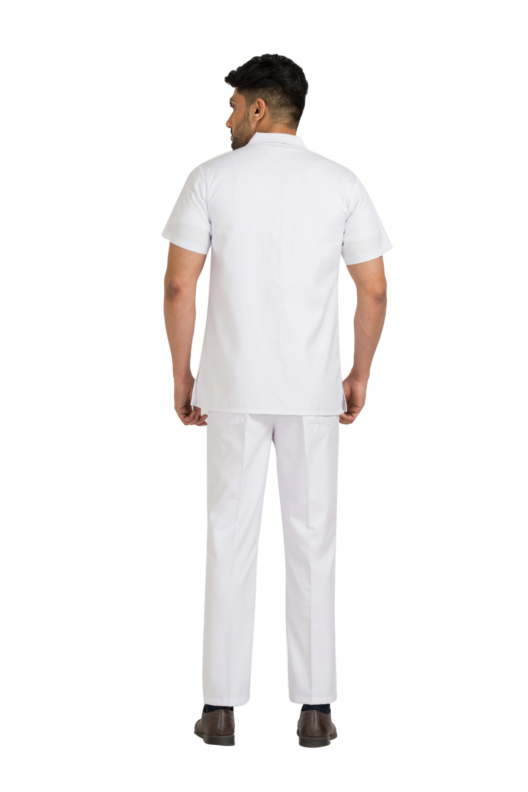White Cotton Blend Comfort Fit Lab Coat
