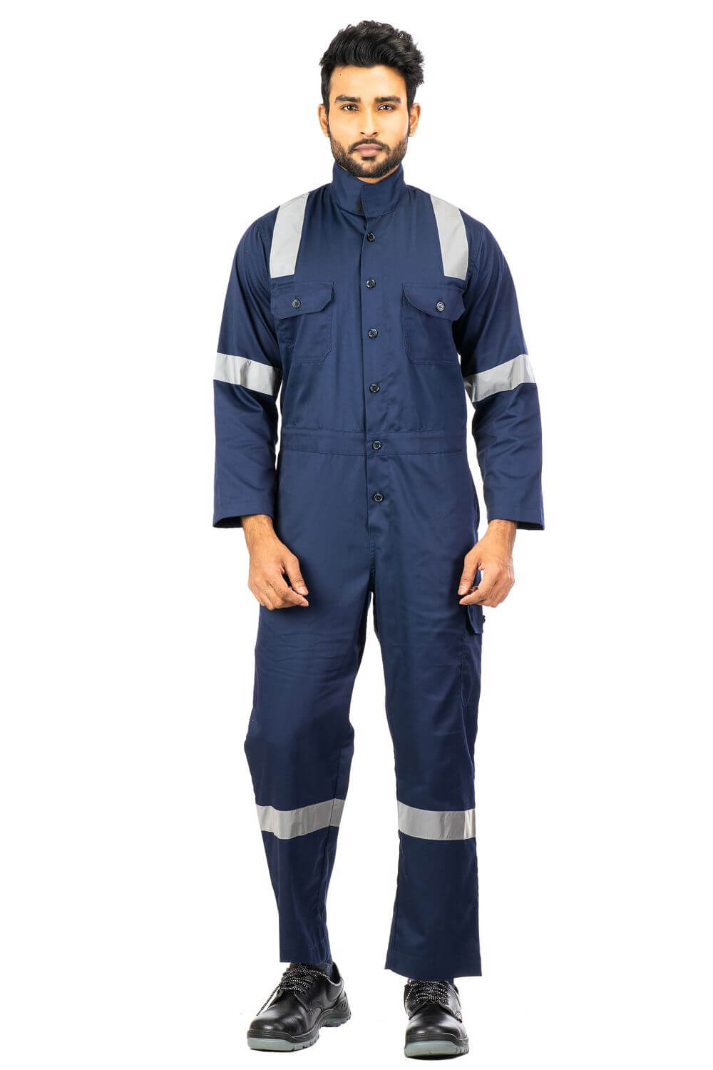 AS/NZS 4602.1:2011 standards compliant light-weight protective coverall for industrial use.