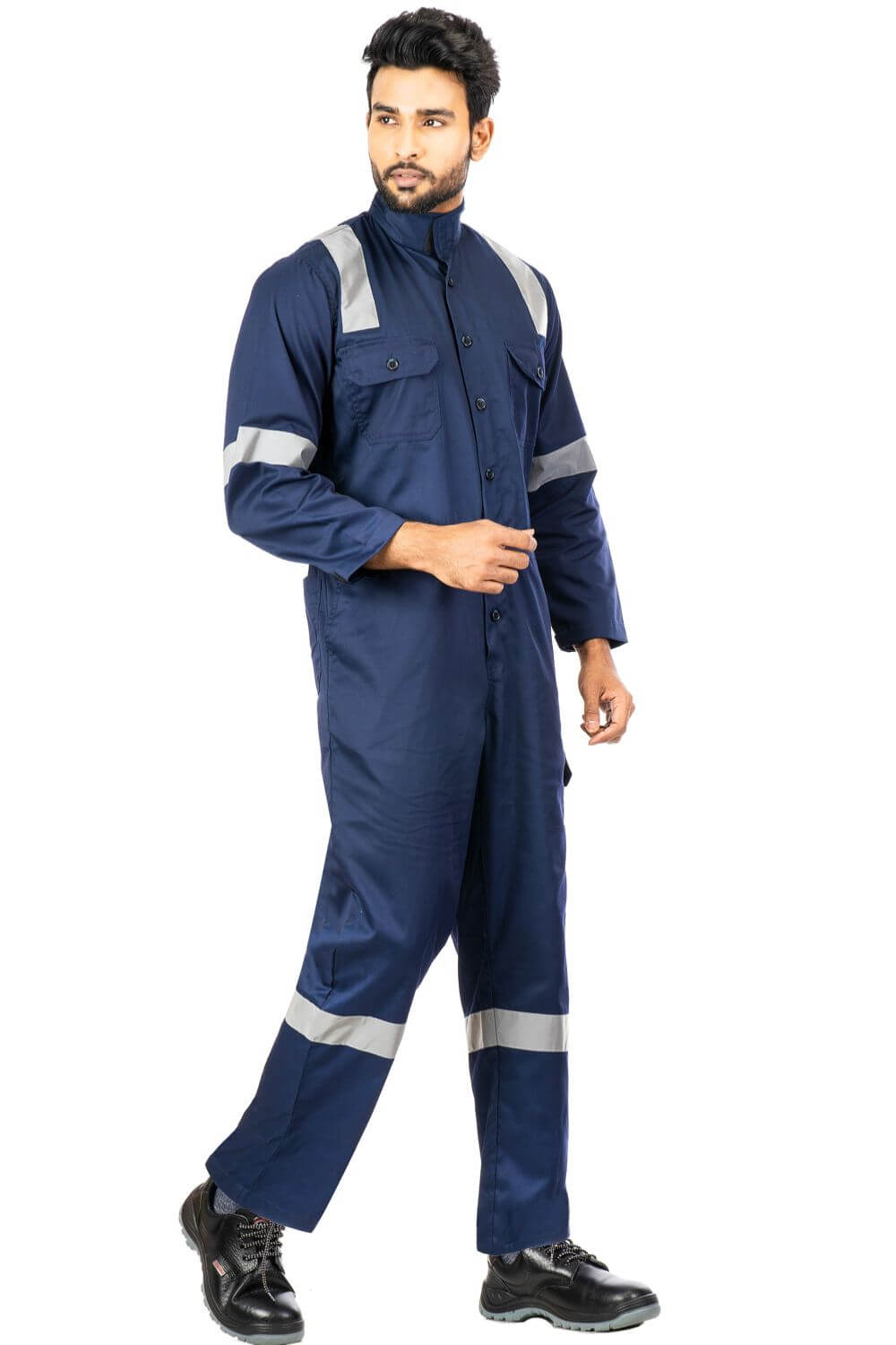 AS/NZS 4602.1:2011 standards compliant light-weight protective coverall for industrial use.