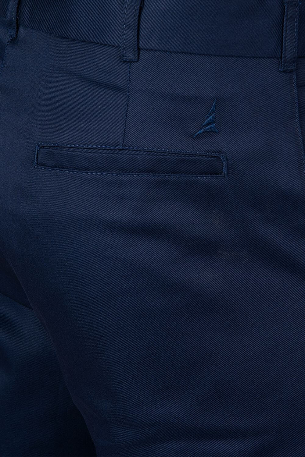 Sailor Blue Cotton Blend Formal Trouser For Men