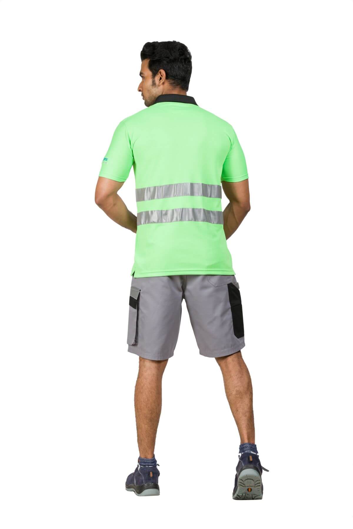 AS/NZS 4602.1:2011 Standards Compliant Light-Weight Lime Green polo T-shirt