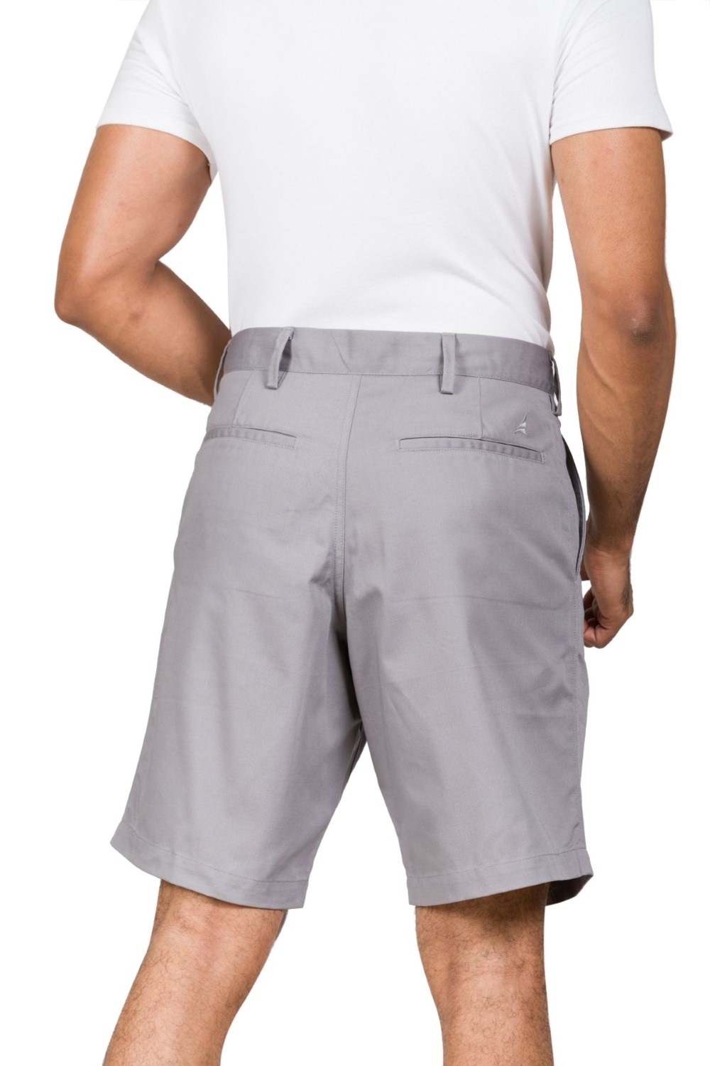 Comfort Fit Cotton Blend Pearl Grey Shorts