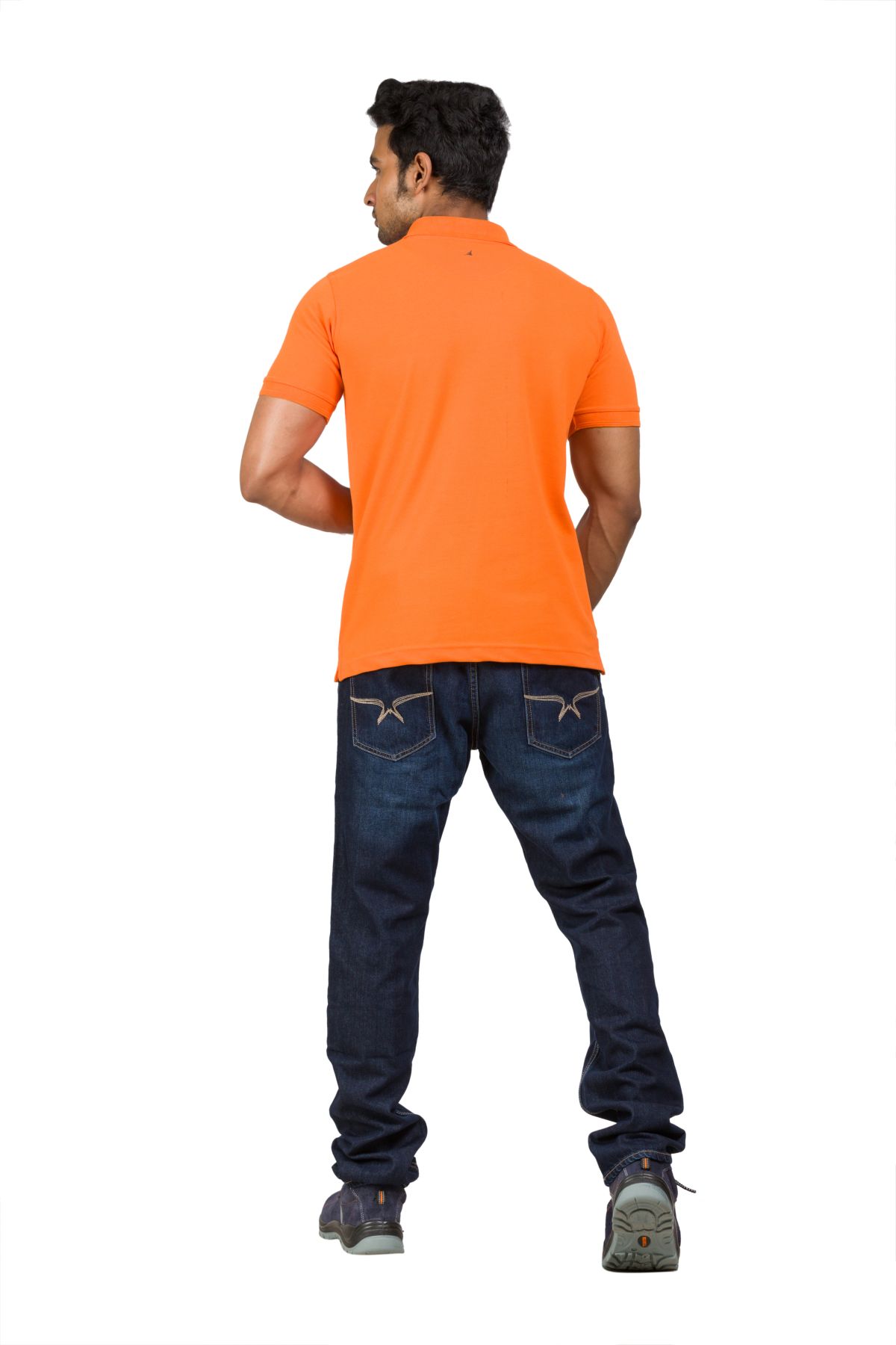 Regular Fit Half Sleeve Orange Polo is made of comfortable, cotton blend pique fabric. Suitable for office or for any casual day